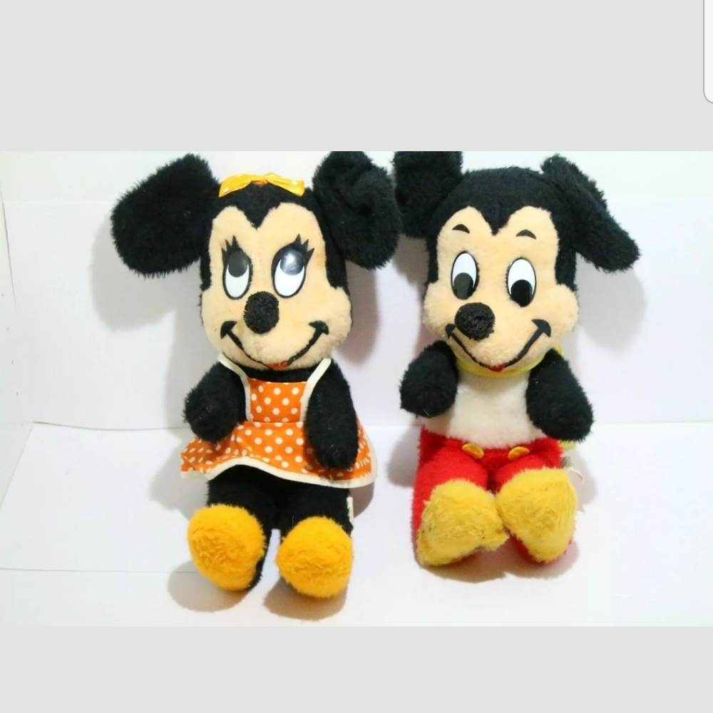 Vintage Minnie and Mickey Plush